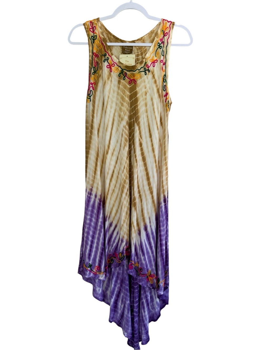 The Collection Royal Tie Dye Umbrella Dress Swim Suit Cover Up Sz Free Size
